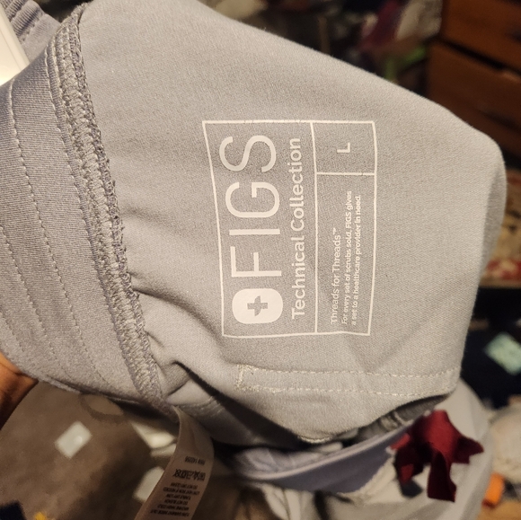 FIGS Pants Womens L/ Gray Technical Collection Scrubs Bottom - Picture 2 of 2